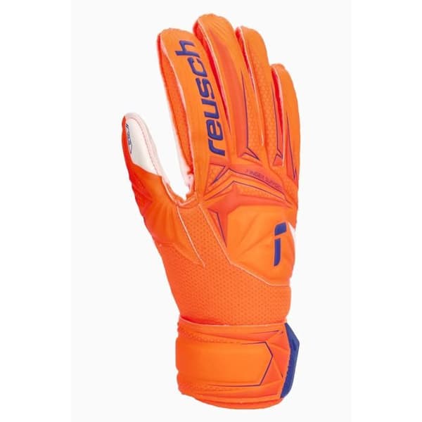 Målvaktshandskar barn Reusch Attrakt Solid Finger Support - chockerande orange/blå chocker orange/blå tre