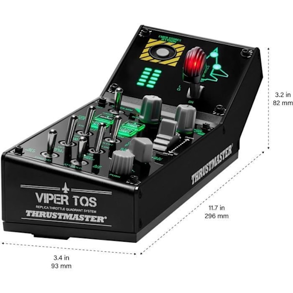 Cockpit kontrollpanel - THRUSTMASTER - Viper Panel - Svart - USB - PC - Gamepad Svart