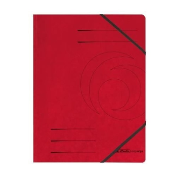 HERLITZ 5 X CHEMISE MED ELASTIKER EASYORGA, A4, KARTONG COLORSPAN, RÖD