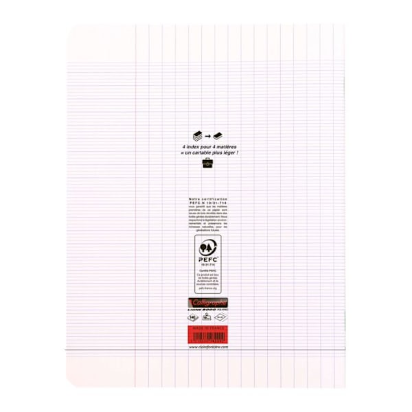 Notebook - Calligrapher - 8000 - 4 index - POLYPRO - 240 x 320 mm - Svart vit