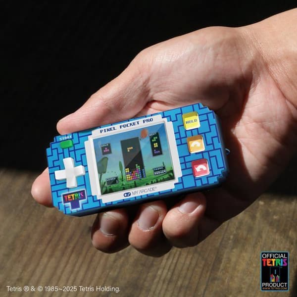 My Arcade Pixel Pocket Pro Tetris blå (pixel / tegelmönster)