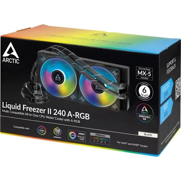 Vattenkylning AIO CPU - ARCTIC - Liquid Freezer II 240 ARGB - Kit för vattenkylning CPU 240mm