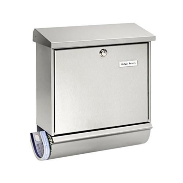 Brevlåda - BURG-WÄCHTER - Comfort-Set 39130 Ni - Inox - Dubbelansiktad - Väggmonterad Silver