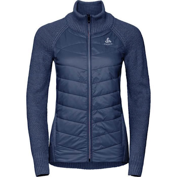 Odlo full zip dam mellanlager X-Pod - Blå - Skidor - Andas Marinblå/blixt orange XS