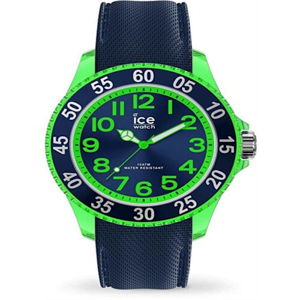 Klocka - ICE-WATCH - ICE tecknad Dino - Blå silikon - Analog - Barn Blå, neongrön