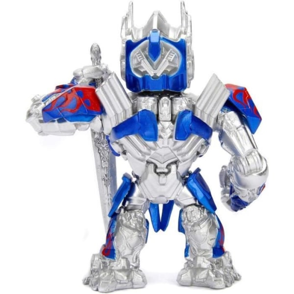 Transformers Optimus Prime 10 cm metall samlarfigur Silver, blått och rött med ljusa lå