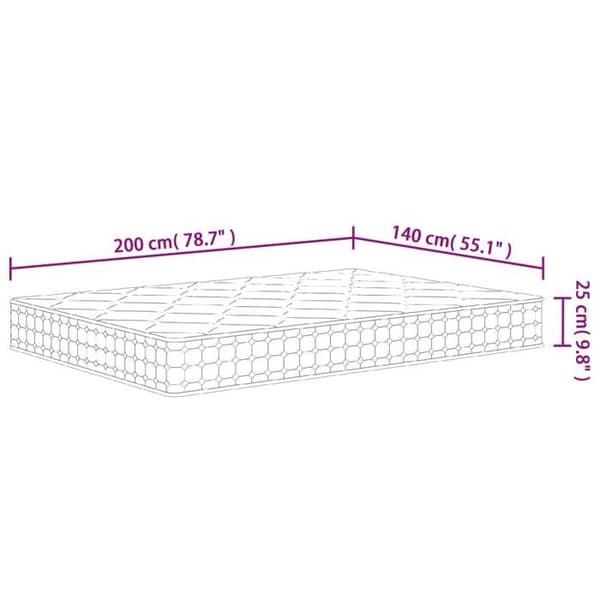 vidaXL Pocket Spring Madrass Medium Hårdhet 140x200 cm 372842