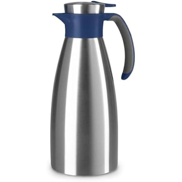 Isolerad karaff - EMSA - N4120400 - Rostfritt stål - 1,5 L - Säkert mot läckage - 12h varm, 24h kall Rostfritt Stål/Blå