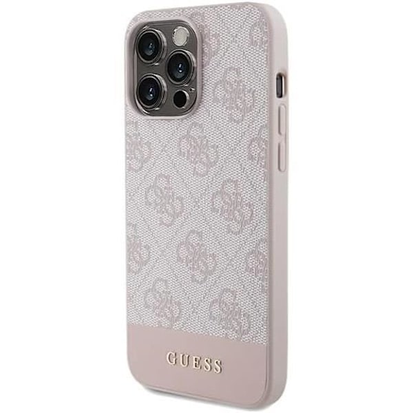 Hård skal - Guess - 4G Stripe - iPhone 14 Pro Max 6,7 - Rosa - Flexibel och lätt Rosa