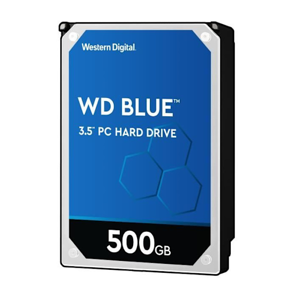 WD Blue™ - Intern hårddisk - 500GB - 7200 rpm - 3,5" (WD5000AZLX)