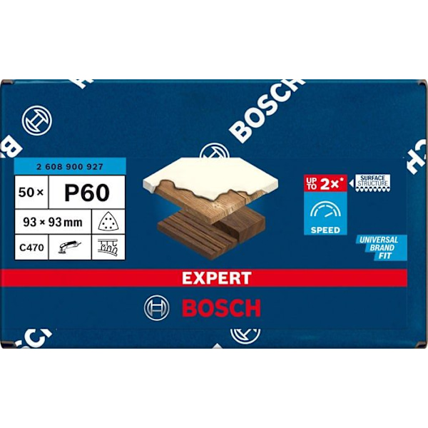 50 Expert C470 D 93x93mm G 60 slipskivor för Delta-slipmaskiner - BOSCH - 2608900927