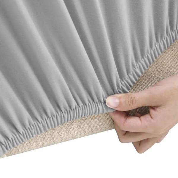 vidaXL Stretch Cover för 4-sits soffa Grå polyesterjersey 332943