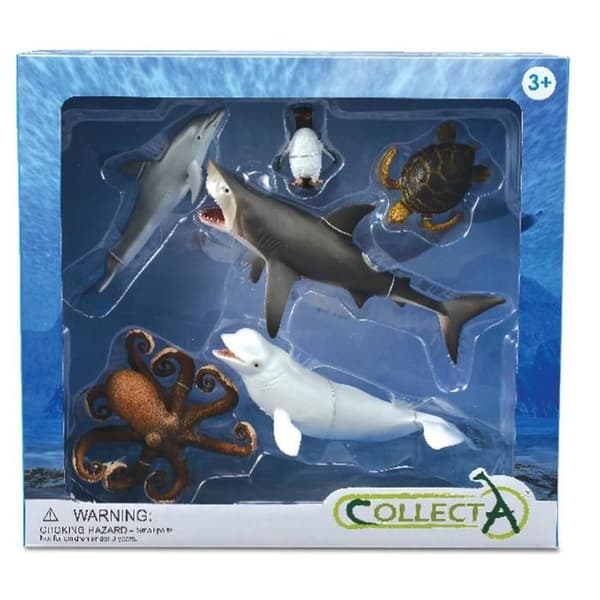 Set 6 figuriner Havsdjur