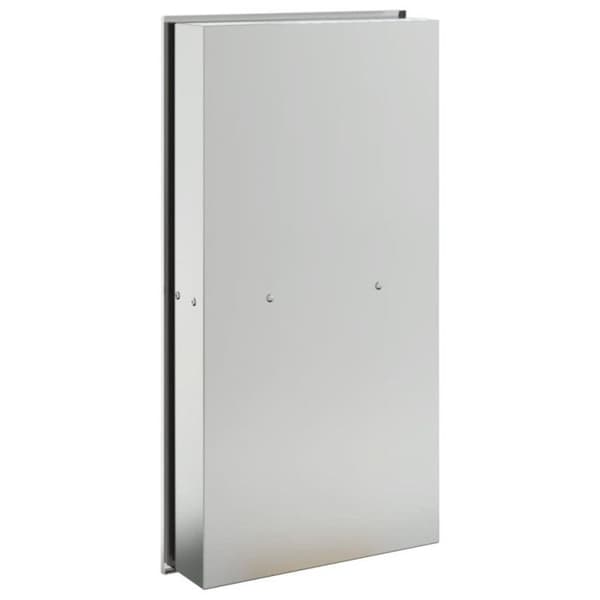 Nischdusch i borstat silver 32x62x9 cm rostfritt stål