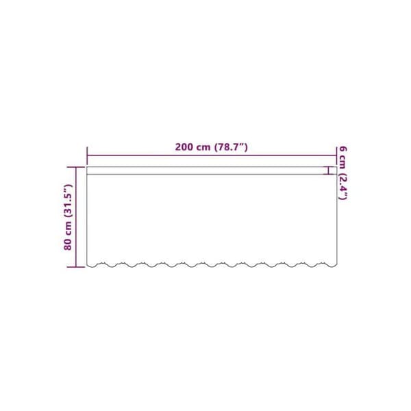 Spetsgardin - vidaXL - 80x200 cm - Vit - Polyester - Ljusfiltrerande - Integritetspaneler - Lätt Vit