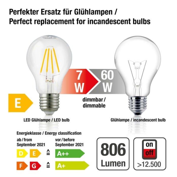 Elektrisk lampa - ficklampa - bärbar lampa Hellum - 206517