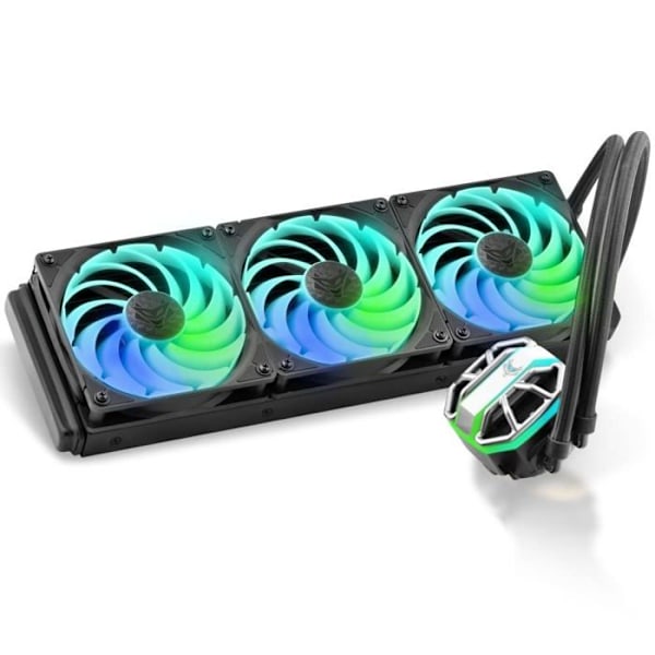 AIO Kylare - Sapphire - Nitro+ S360-A - 360mm - RGB - Kompatibel med Intel och AMD Svart