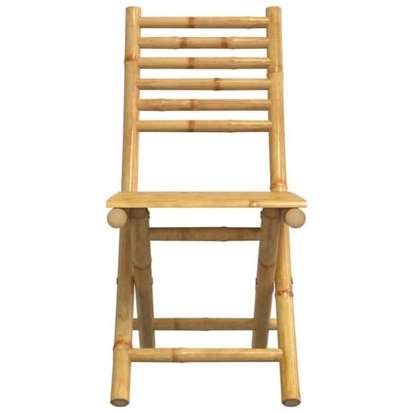 vidaXL Fällbara trädgårdsstolar, set om 2, 43x54x88 cm, bambu, fällstol, utemöbel, matstol, möbel 368039