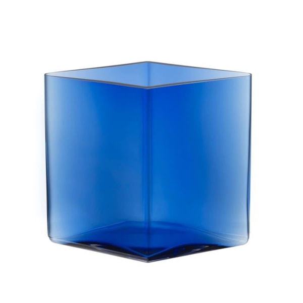 Vas - soliflore Iittala - 1062565 - Ruutu Ultramarine Blue Glass Vas Höjd 18 cm Mått 20,5 x 20,5 x 18 cm