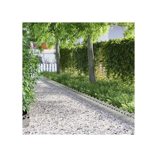 Gräsmattskant i rostfritt stål - vidaXL - Silver - 103x0,05x22 cm - 10-pack - Hållbar Pengar