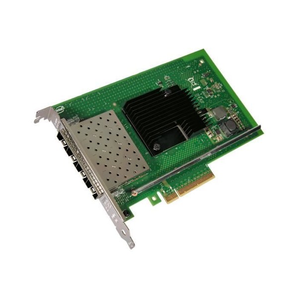INTEL 10GB Ethernet-kort för Server X710-DA4 - PCI Express 3.0 x8 - 4 portar - Fiberoptik - OEM Svart, Grön