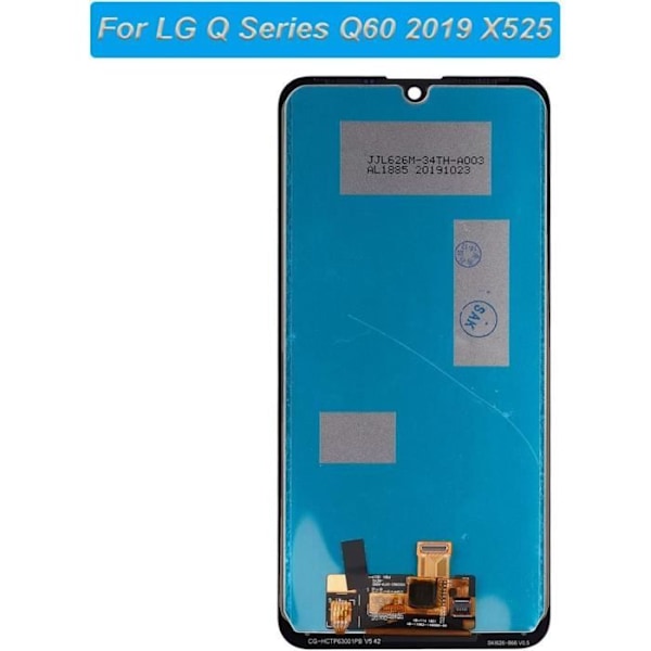 Ersättnings-LCD-skärm kompatibel med LG Q Series Q60 2019 X525 LMX525EAW, LMX525BAW, LM-X525 LG K50 LCD med verktyg