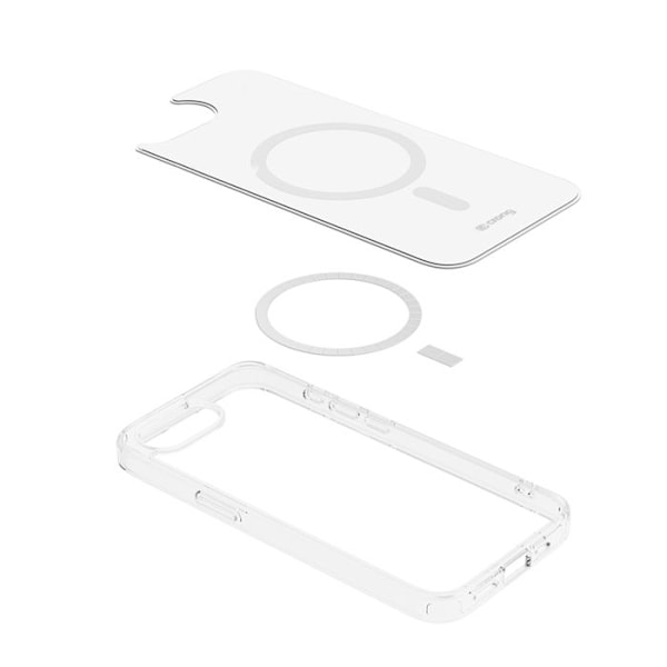 Coque för iPhone 16e MagSafe (transparent) Crong Clear MAG Cover