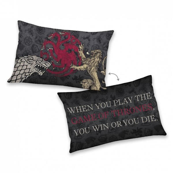 Kudde - HERDING - Game Of Thrones - Mjuk Velboa - 30 x 50 cm - Inomhus Vit