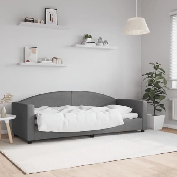 vidaXL Mörkgrå vilstol 80x200 cm tyg 354107