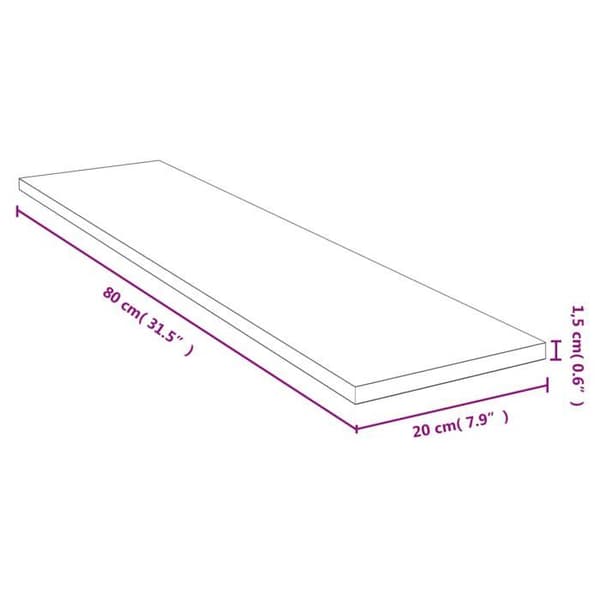 vidaXL Väggstativ 80x20x1,5 cm bambu 352726