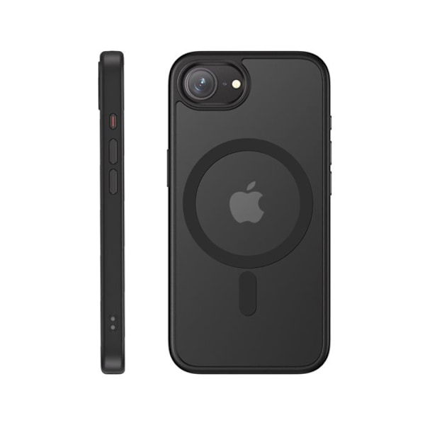 Coque för iPhone 16e MagSafe (svart) Crong Hybrid Frost MAG Cover