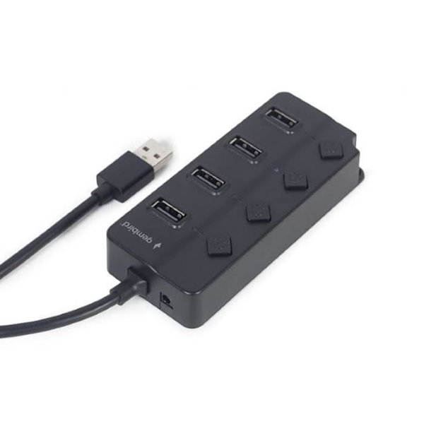 USB 2.0-hubb med 4 portar för optimal anslutning.
