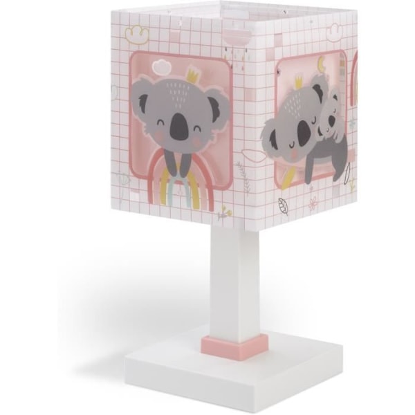 Sänglampa - Dalber - Koala - Rosa - L 15 cm - H 30 cm - Elektrisk Rosa