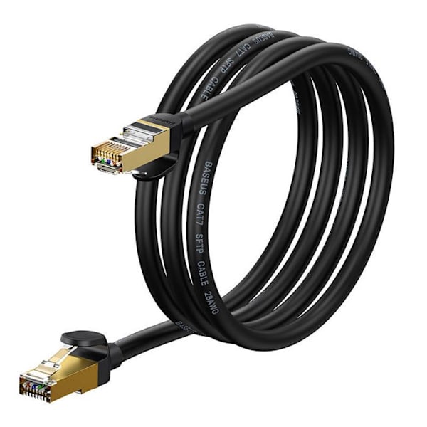 Nätverkskabel - BASEUS - WKJS010201 - CAT7 - 10 Gbps - 1,5 m Svart