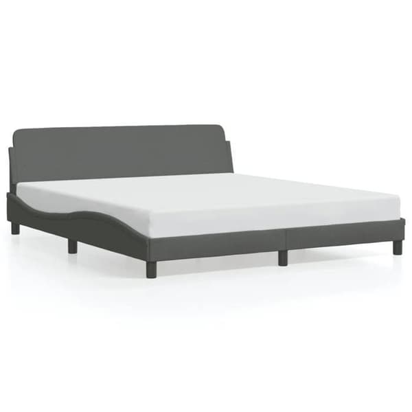 vidaXL Dover sängram mörkgrå 160x200 cm tyg 373206