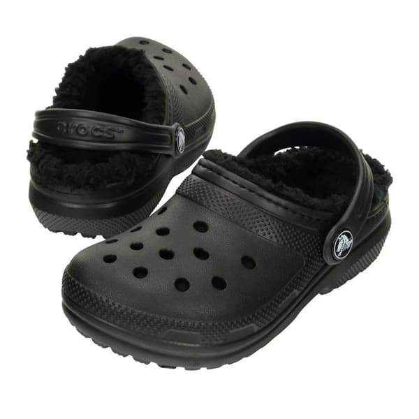 Bebisskor - Crocs - Classic Lined - Mjuk foder - Lätta - Perfekt passform Svart/svart 22