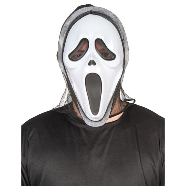 Mask med huva - Scream - Vuxen - Vit - Inredning