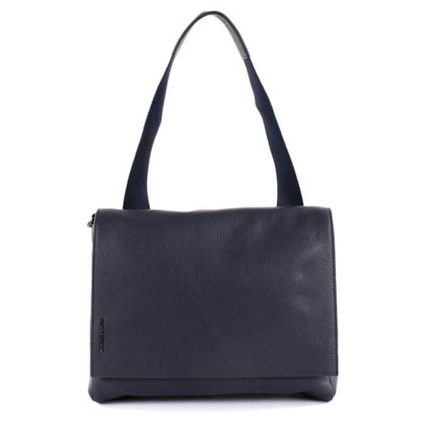 Handväska - MANDARINA DUCK - Mellow Leather Crossover Bag L - Kalvskinn - Axelrem - Blå Blå