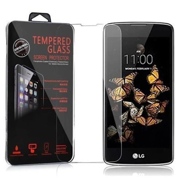 Cadorabo skärmskydd för LG K10 (2016 modell) 0,3 mm rundade hörn HÖG GENOMSYN härdat glas Transparent