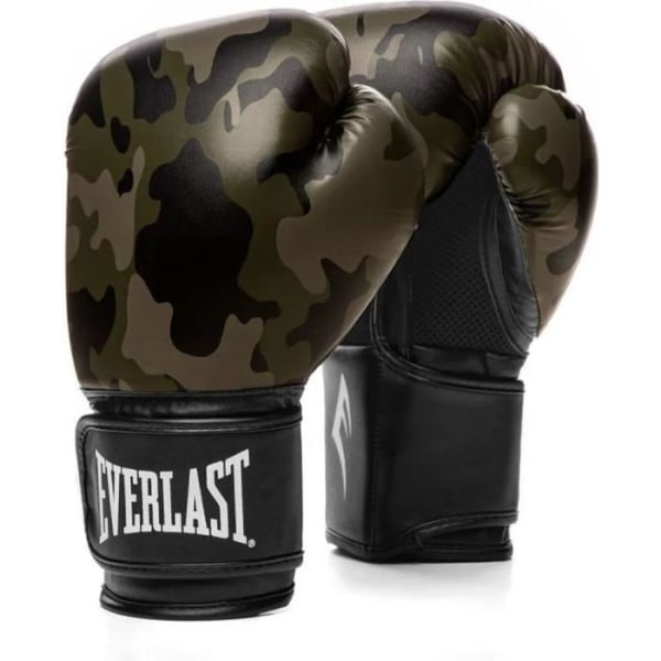 Boxningshandskar - Everlast - Spark - Grön camouflage - Syntetisk läder - Evercool-teknologi Kamouflage grön 14 OZ