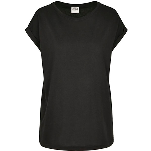 T-shirt dam - Urban Classic - Utvidet modell - 100% økologisk bomull - Korte ermer - Farge svart svart S