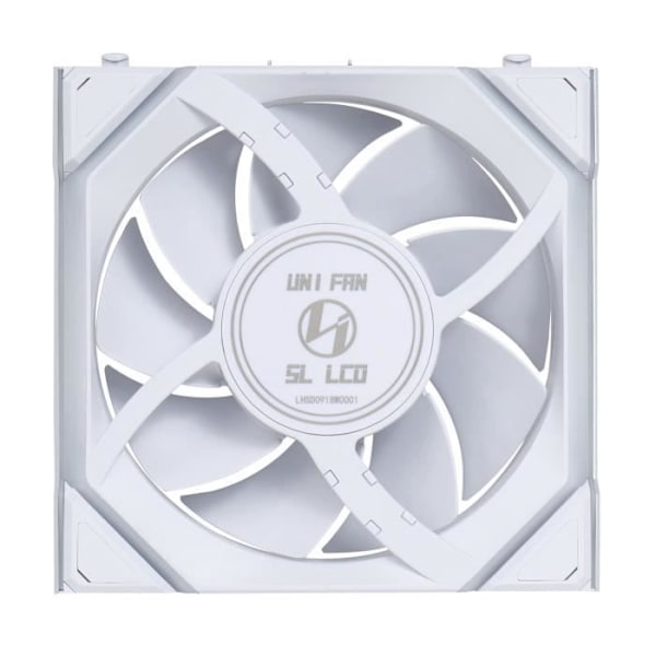 Ventilator LIANLI Uni Fan SL 120 LCD ARGB Trådlös - Vit