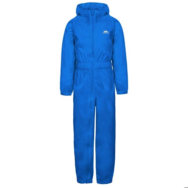 Fodrad zip-up kombination för baby - Trespass - Knapp - Vattentät - Andningsbar - Rolig design blå 2-3 år