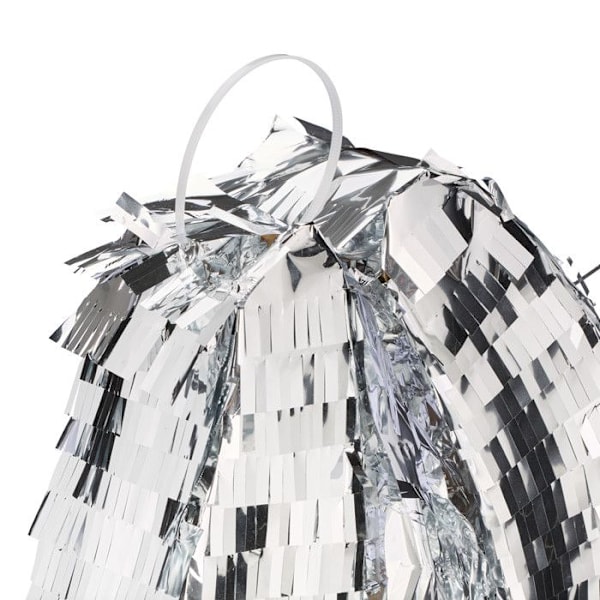 Relaxdays piñata i form av en sengångare, att hänga, för flicka eller pojke, med klubba och mask, silverfärgad silver, grå