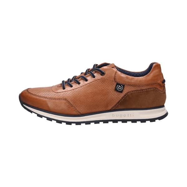 Mörkbruna Bugatti-skor cognac 45