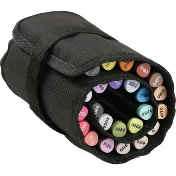 Trousse - GRAPH'IT - Roll & Go - 24 markörer - Opaque - Vattenfast