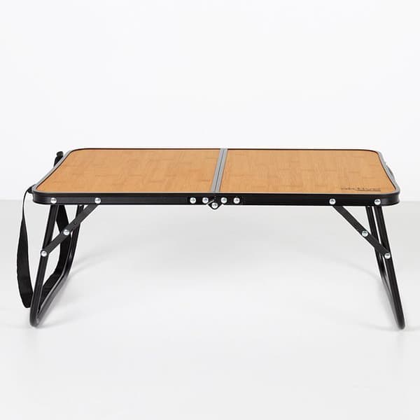 Fällbord - AKTIVE - 60x40x25 cm - Bambueffekt - Aluminiumstruktur - Stöder 20 kg - Säkerhetslås Bambu
