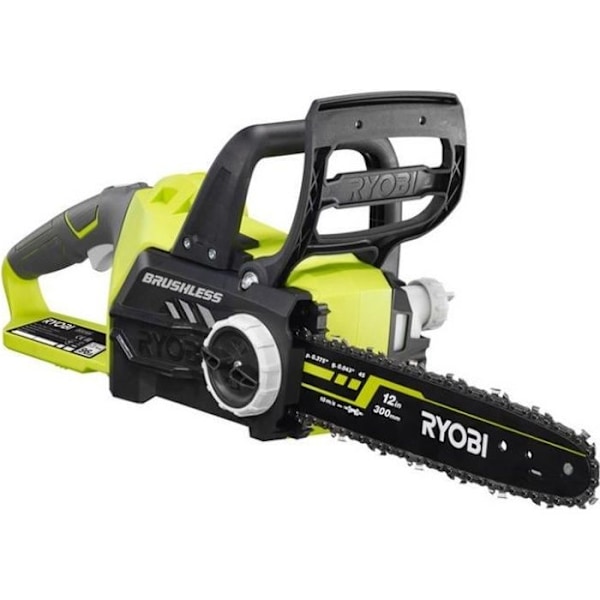 RYOBI - 18V ONE+ motorsåg - Borstlös - 30 cm guide - 10 m/s - verktygsfri spännare - säljs utan batteri eller laddare - OCS1830 Grönt och svart
