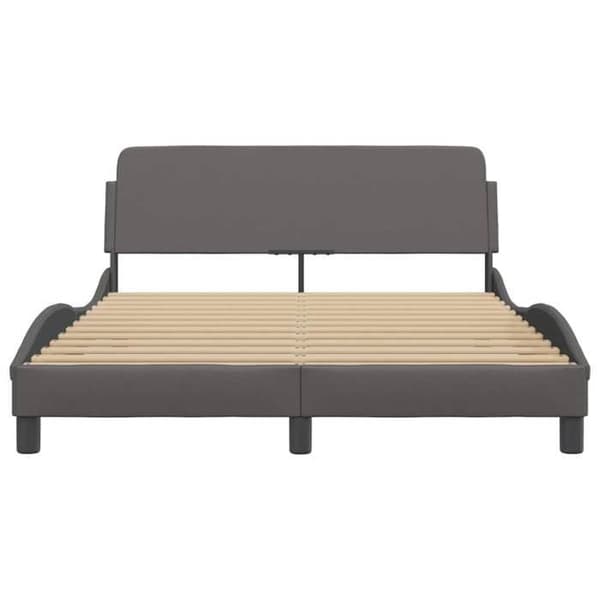vidaXL Dover sängram grå 120x200 cm konstläder 373161
