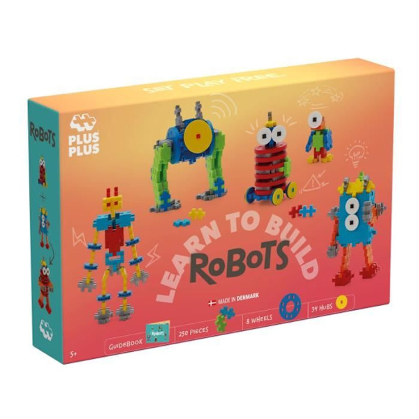 PLUS PLUS byggspel - Robots discovery kit 250 st - Flerfärgad Flerfärgad